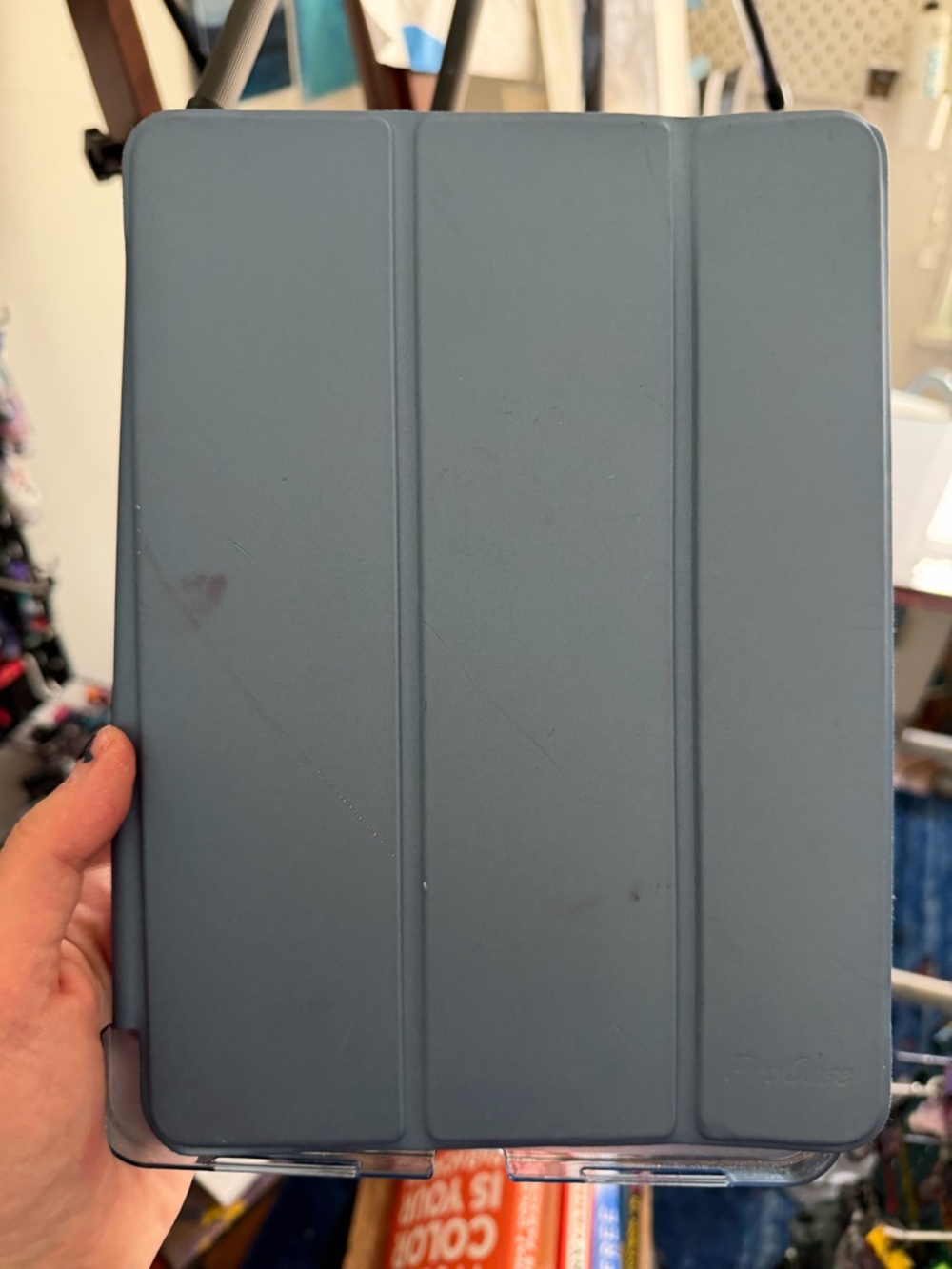 Slate Blue Tri-Fold Tablet Case